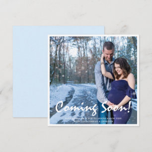 Foto Schwangerschaft kommt bald Blue Baby Ankündig Ankündigung