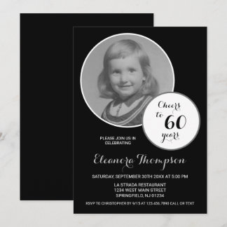 Foto Schwarz und Weiß bis 60 Jahre Einladung
