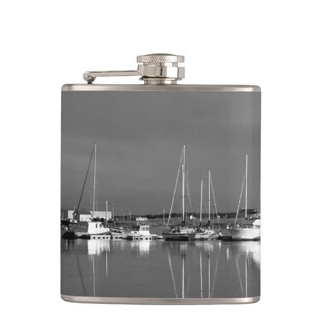 Foto schwarz und weiß, Schiffe Flachmann (Vorderseite)