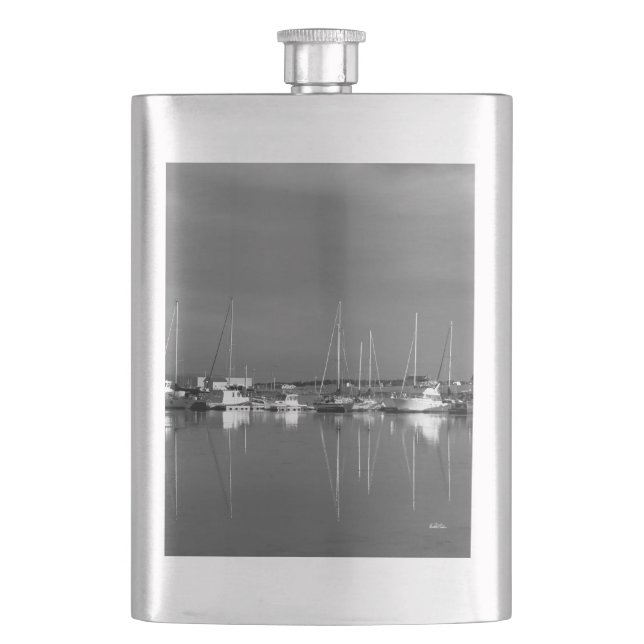 Foto schwarz und weiß, Schiffe Flachmann (Vorderseite)