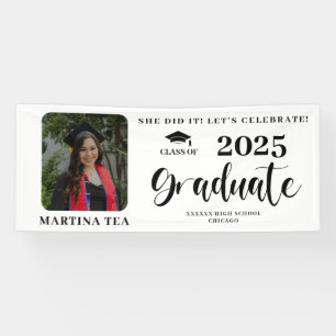 Foto Schwarz und Weiß Willkommensgrössen Abschluss Banner