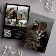 Foto, schwarz-weiß QR-Code Hochzeit