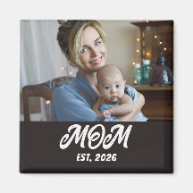 Foto Schwarz Weiß Schrift Mama Gegründet