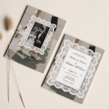 Foto Schwarz-Weiß-Spitze Hochzeit