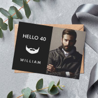 Foto Schwarz-weißer Bart