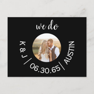 Foto Schwarz Wir Machen Hochzeit Termin Postkarte