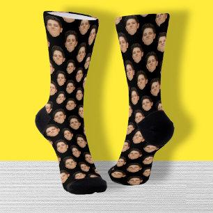 Foto Schwarze Crew Socken mit benutzerdefinierter 
