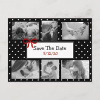 Foto "Schwarze und weiße Punkte" Save the Date Pos