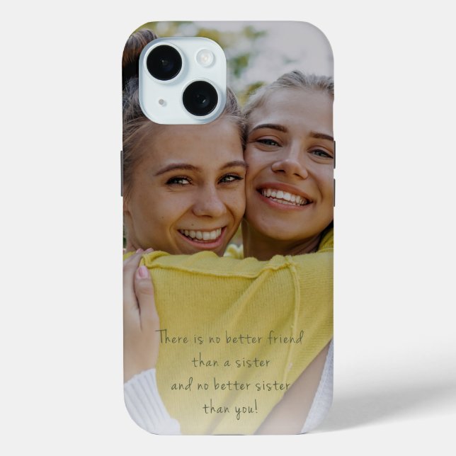Foto Schwester Foto Geschenk Case-Mate iPhone Hülle (Rückseite)