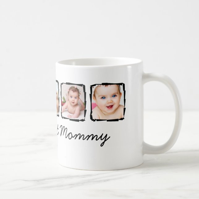 Foto Scribble Frame Personalisiert Beste Mommy Kaffeetasse (Rechts)