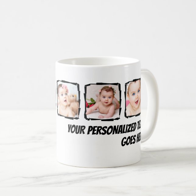 Foto Scribble Frame Personalisiert Kaffeetasse (VorderseiteRechts)