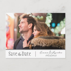 Foto Script Verlobung Couple Save the Date Postkarte