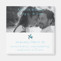 Foto Sea Turtle Beach Hochzeit Save the Date