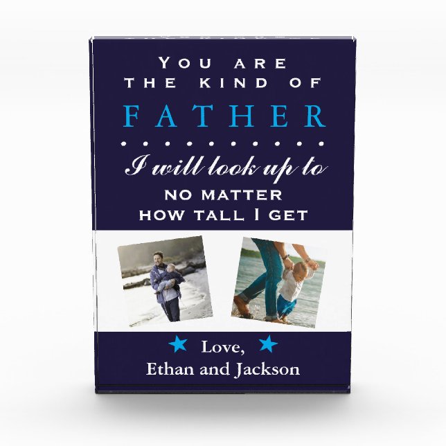 Foto Sentimental Vathour Tag Geburtstag Glas Block (Vorderseite)