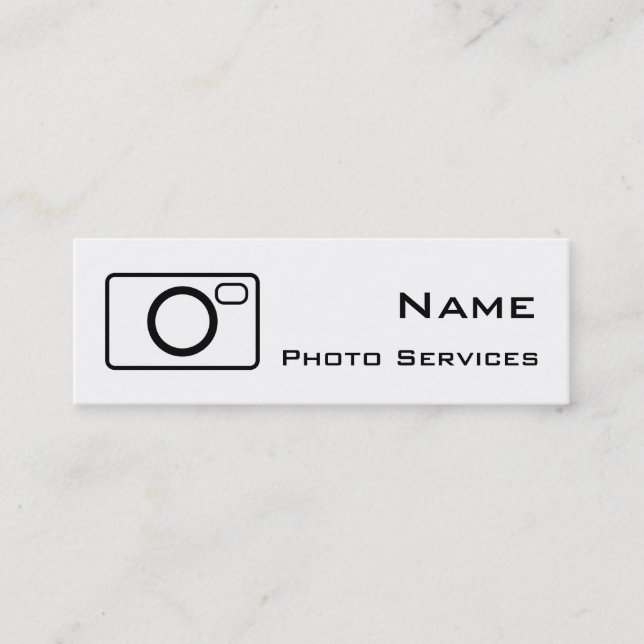 Foto Services Business Card Mini Visitenkarte (Vorderseite)