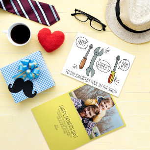 Foto-Sharpest-Tool-Shed für die lustige Vatertagsk Feiertagskarte