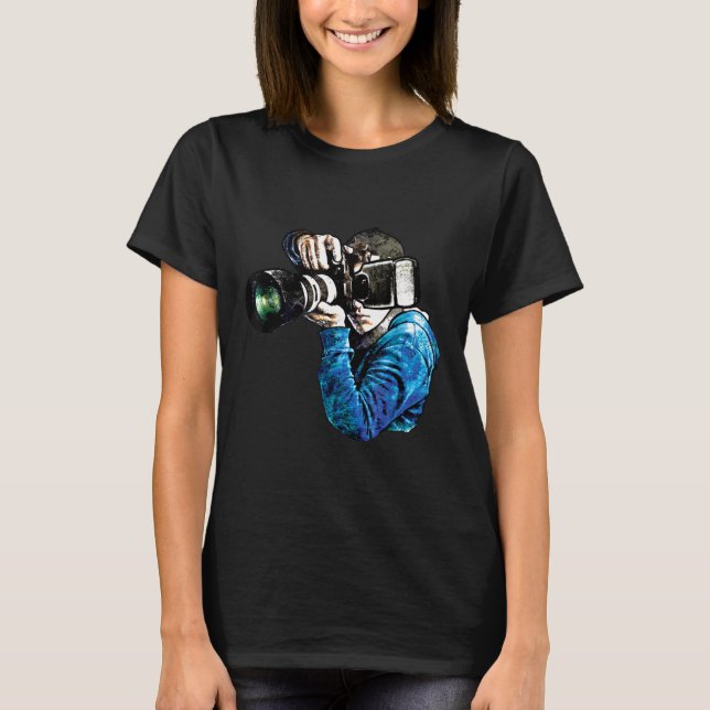 Foto Shoot Camera Art Fotografy Liebhaber T-Shirt (Vorderseite)