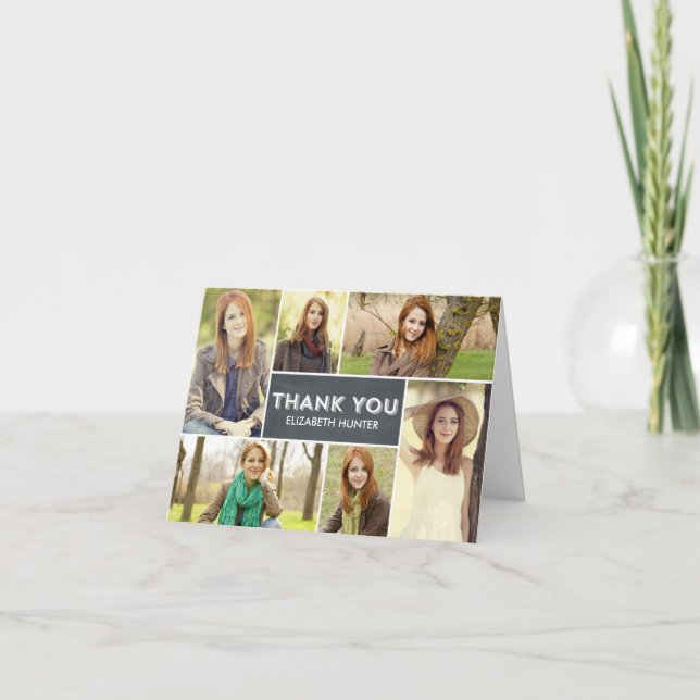 Foto Showcase Abschluss Danke Karte - Skihütte (Vorderseite)