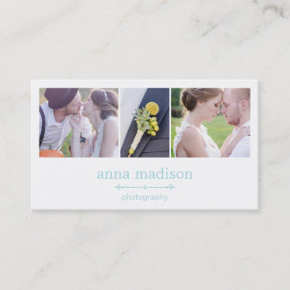 Foto Showcase Fotografy Business Card - Blue Visitenkarte