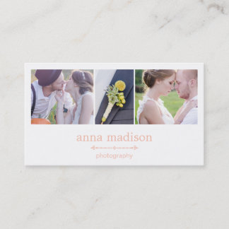 Foto Showcase Fotografy Business Card - Rosa Visitenkarte