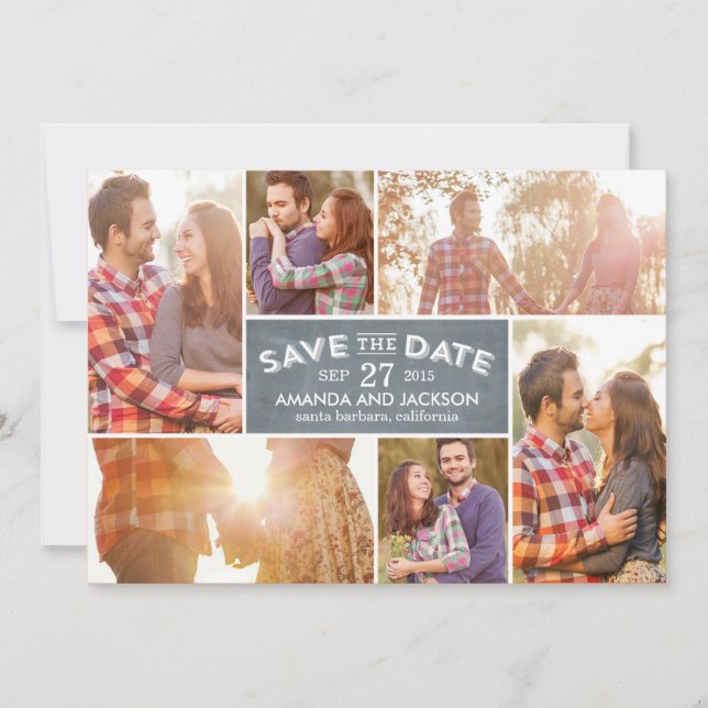 Foto Showcase Save the Date - Chalkboard (Vorderseite)