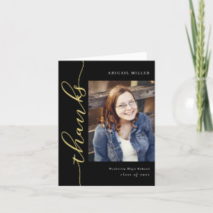 Foto "Side Writing Abschluss" (Seitenaufzeichnung) Dankeskarte