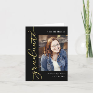 Foto "Side Writing Abschluss" (Seitenaufzeichnung) Dankeskarte