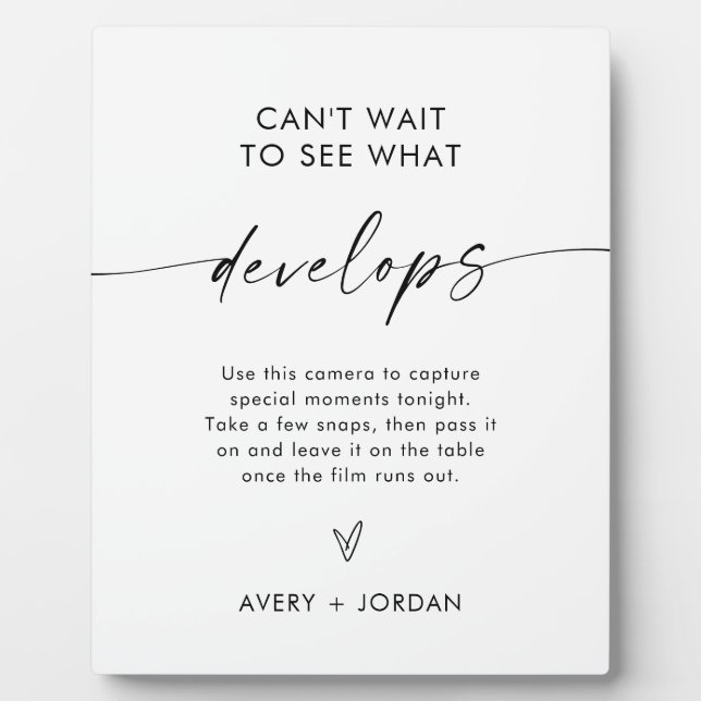 Foto-Sign für Hochzeiten, Hochzeitsspiele für Foto Fotoplatte (Vorderseite)