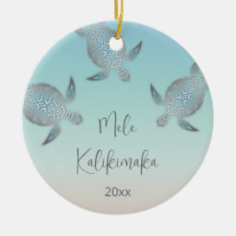 FOTO Silberschildkröten | Mele Kalikimaka Keramik Ornament