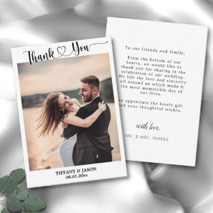 Foto Simple Elegant Wedding Calligraphy Script Mitteilungskarte