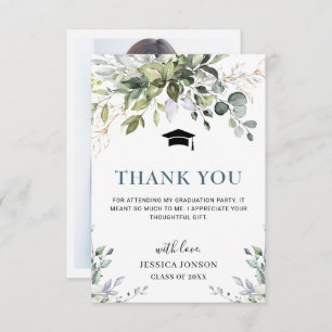 FOTO Simple Elegante Eucalyptus Foliage Abschluss Dankeskarte