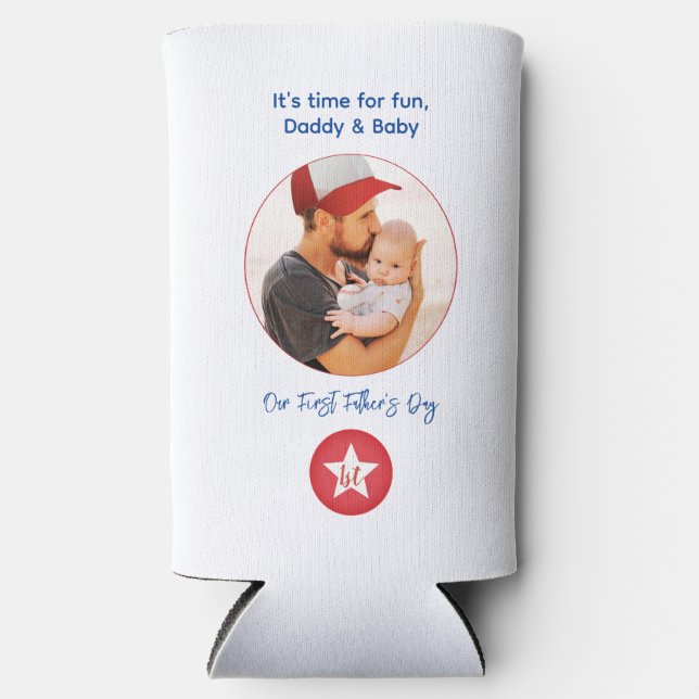 Foto Simple Modern Typografy First Vathday Selters Dosenkühler (Vorderseite)