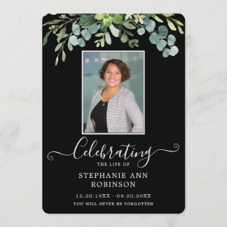 Foto Simple Order of Service Black Program Programm