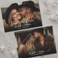 Foto Simple Rustic Script Boho Wedding