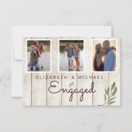 Foto Simple Wood Rustic Moderne Verlobung Save The Date