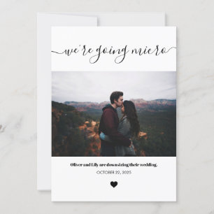 Foto-Skript für Minimalistische Micro-Hochzeiten Ankündigung