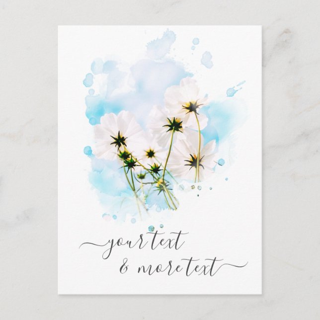 *~* Foto SKY Pink Blume FLORAL AR15 Postkarte (Vorderseite)