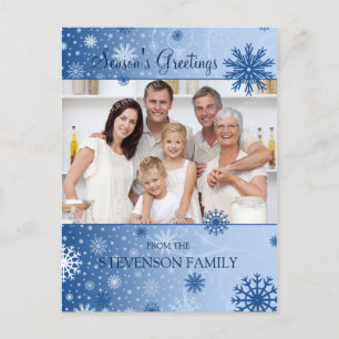 Foto Snowflakes Die Grüße der Jahreszeit Postkarte