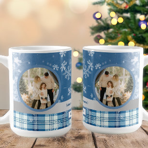 Foto Spanisch Frohe Weihnachten Elegant Blau Kaffeetasse