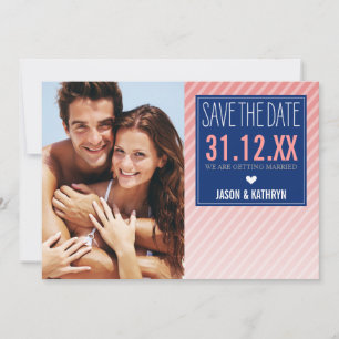 FOTO SPEICHERN SIE DAS DATUM Ombre-Schrägstreifen  Save The Date