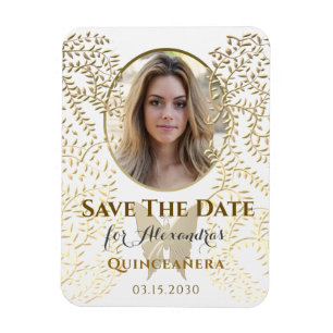 Foto Speichern Sie das Datum Quinceanera Magnet