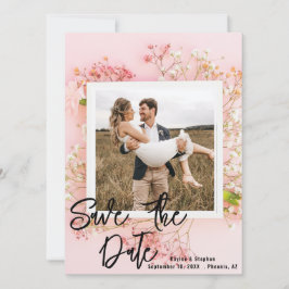 Foto speichern Sie die Daten - Rosa und Eleganz Save The Date