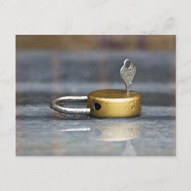 Foto Sperren und Schlüssel Postkarte (Vorderseite)