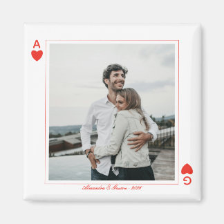 Foto-Spielkarten Herz Liebe Ass einfach Magnet