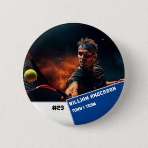 Foto Sportschalter / Button Tennisspieler