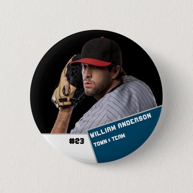 Foto-Sportschaltfläche / Button-Baseball-Player Button (Vorderseite)