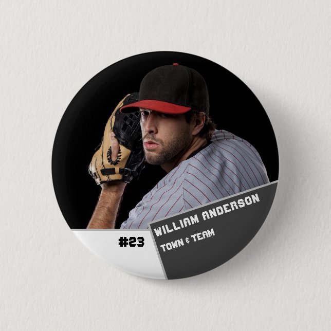 Foto-Sportschaltfläche / Button-Baseball-Player Button (Vorderseite)