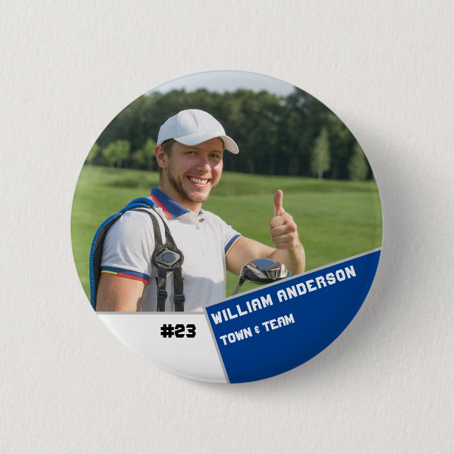 Foto-Sportschaltfläche / Button-Golfspieler Button (Vorderseite)