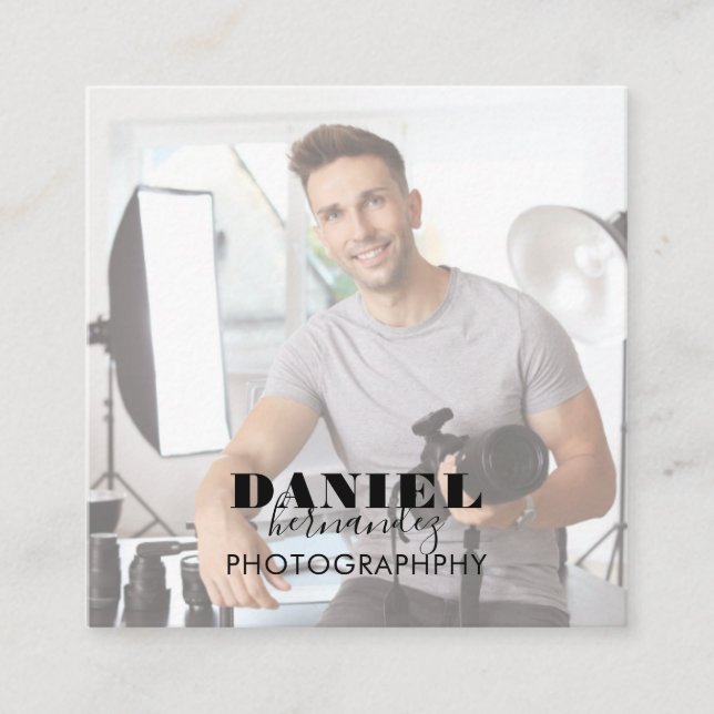 Foto Square Business Card Quadratische Visitenkarte (Vorderseite)