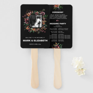 Foto Square Moody Florals Frame Wedding Party Fächer